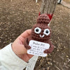 Handmade Crochet Emotional Support Poo Doll with Card