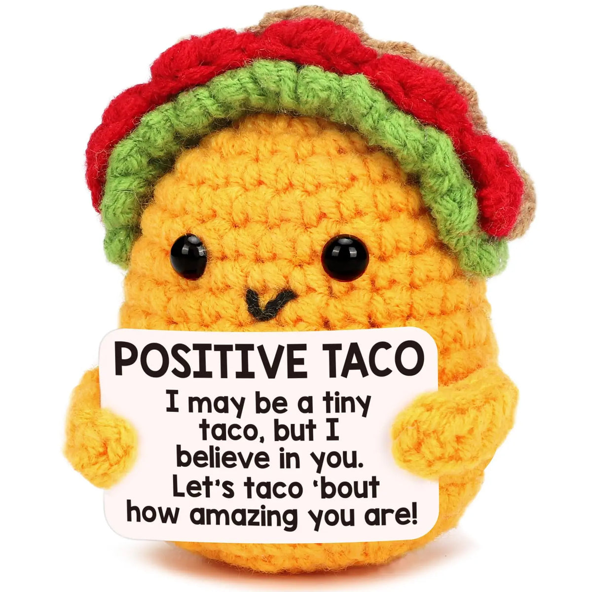 Handmade Crochet Taco Plush – Cute Emotional Support Gift