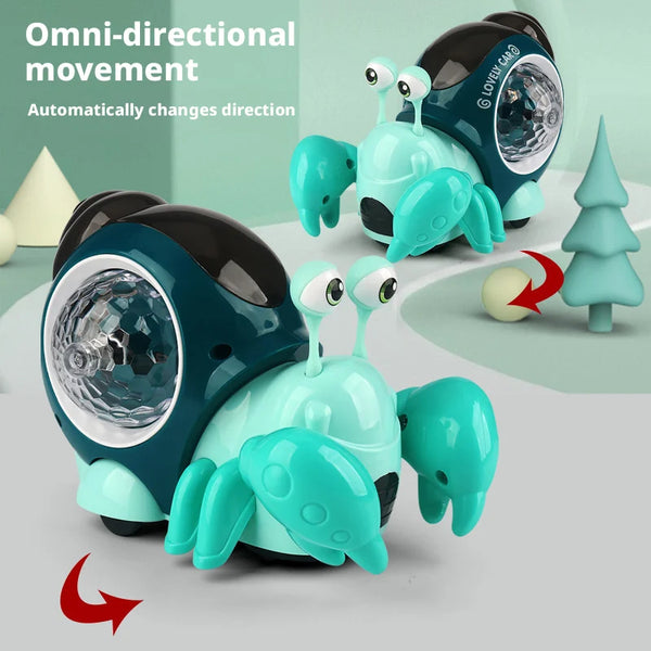 Musical Crawling Crab Toy with Lights and Sound