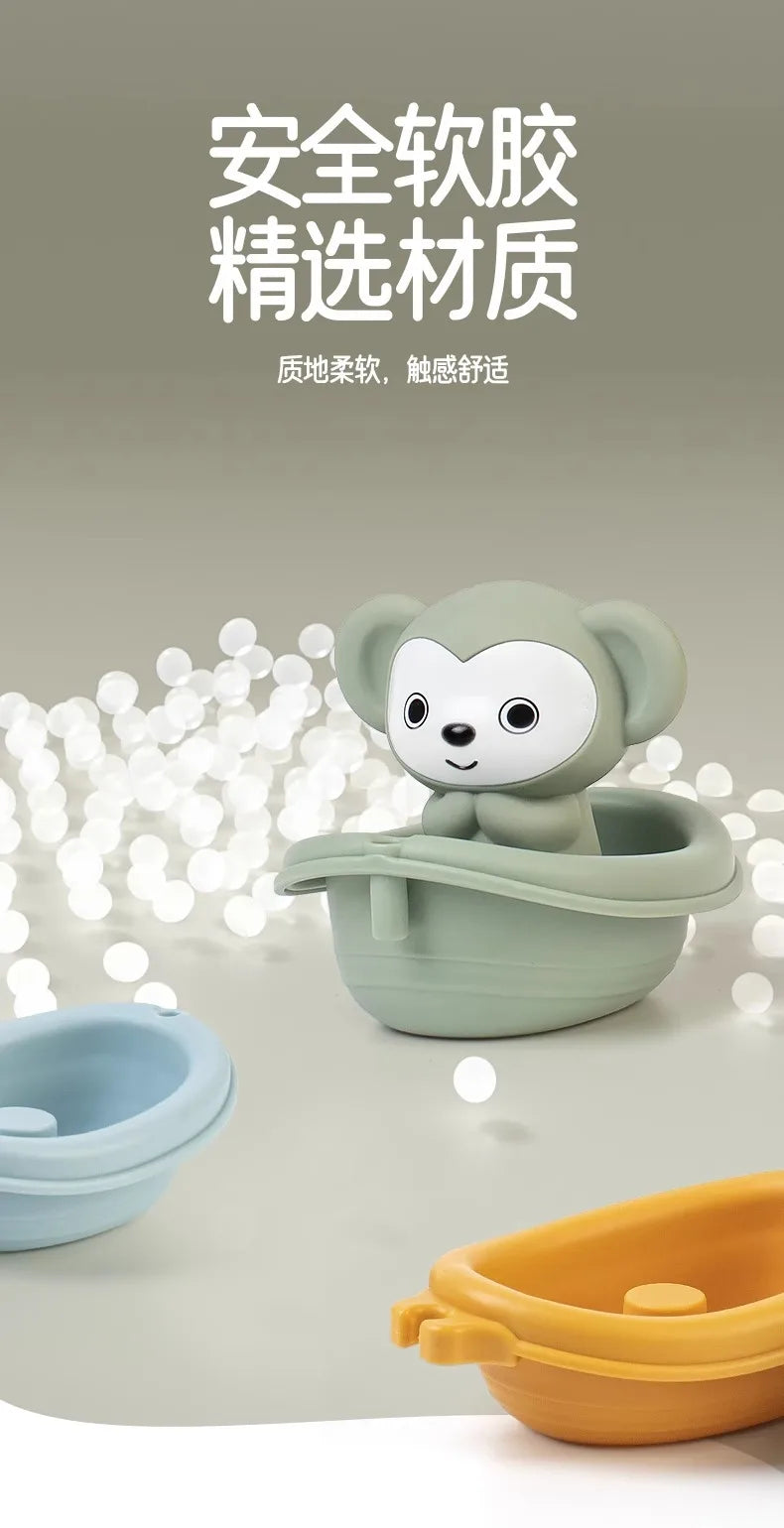 Silicone Baby Bath Toy Set for Sensory Water Play