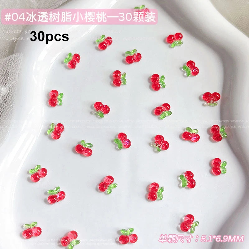 Fruit & Floral Resin Nail Art Decorations