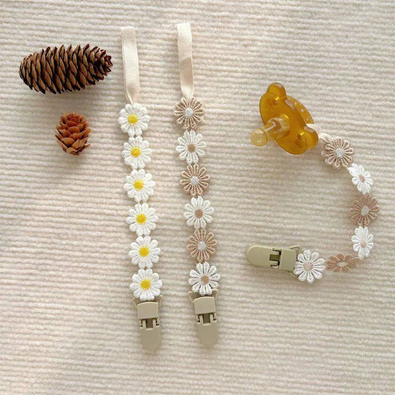 Little Daisy Baby Pacifier Clip