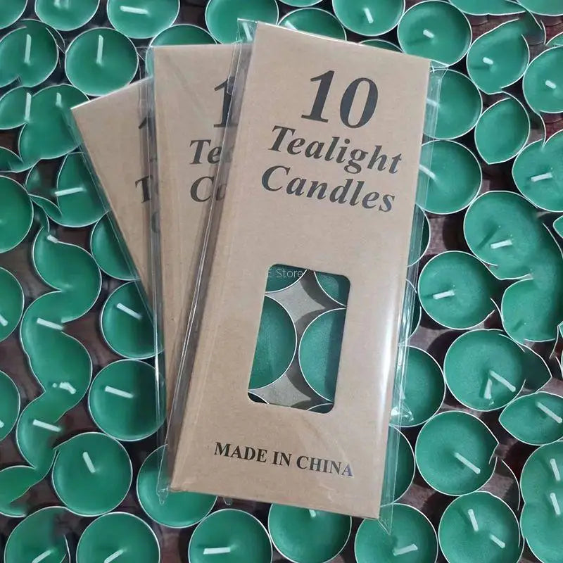 Long-Burning Unscented Tea Light Candles (Set of 10)