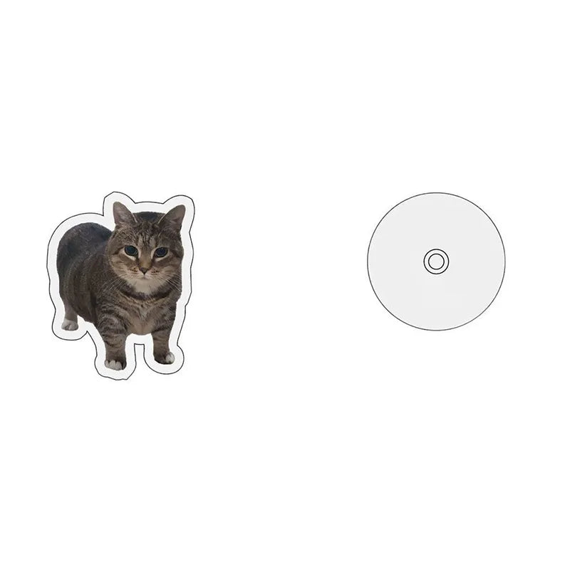 Rotating Cat Figurine Desk Decor