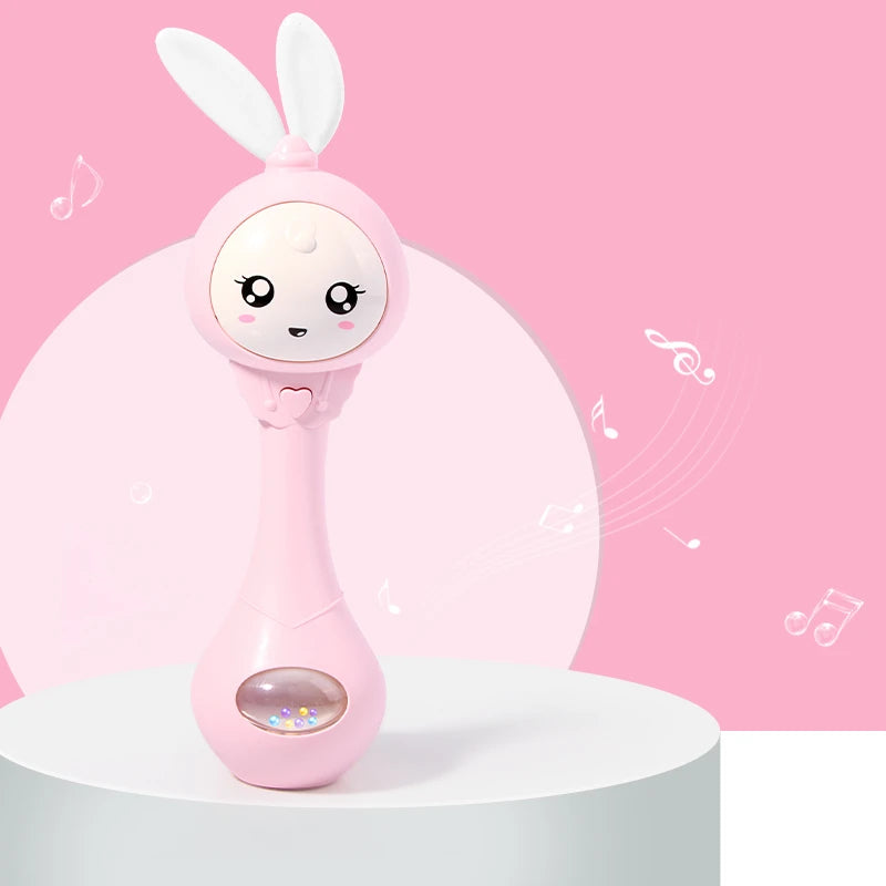 Musical Rabbit Rattle and Teether Toy for Babies