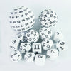 15-Piece Polyhedral Acrylic Dice Set for RPGs & Tabletop Games