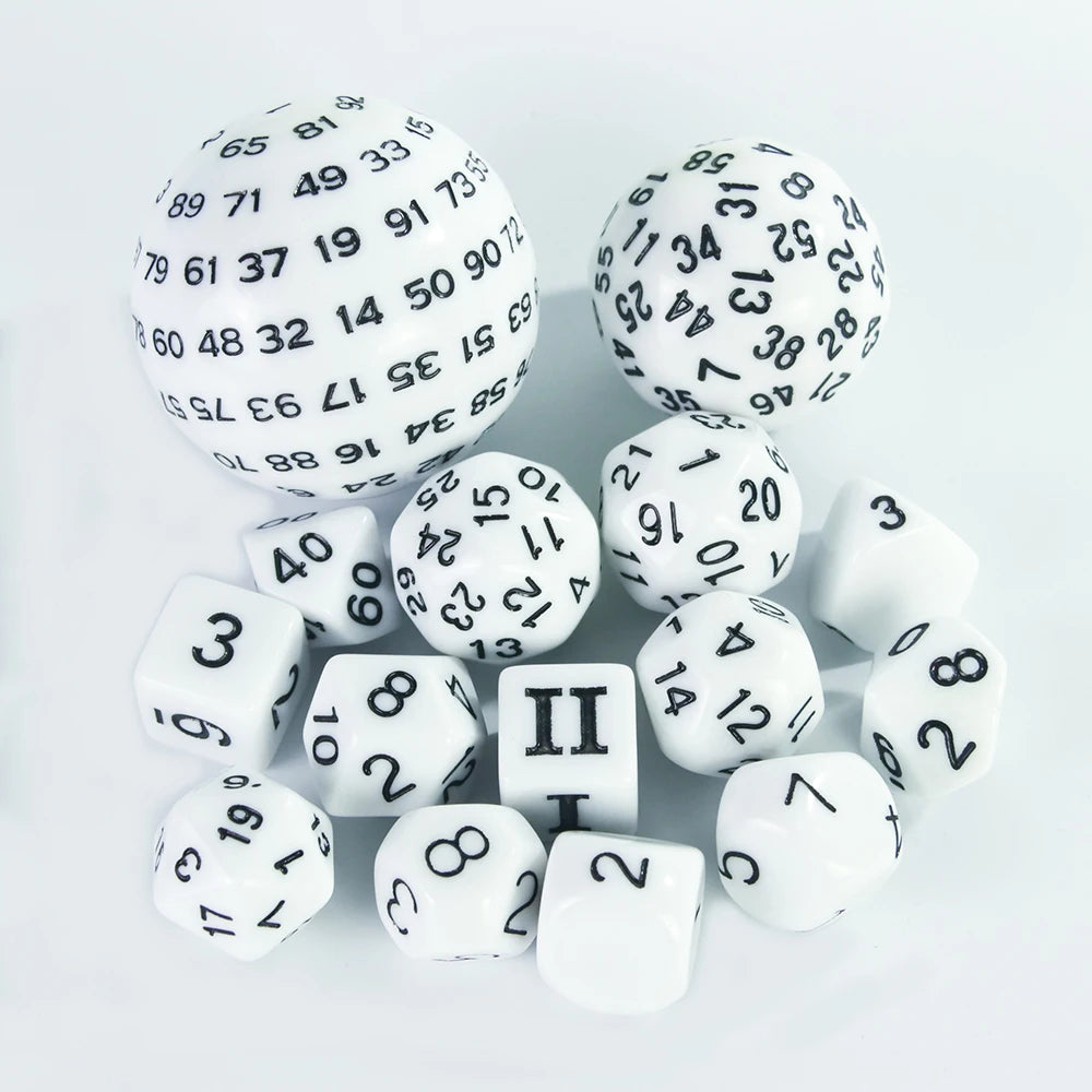 15-Piece Polyhedral Acrylic Dice Set for RPGs & Tabletop Games