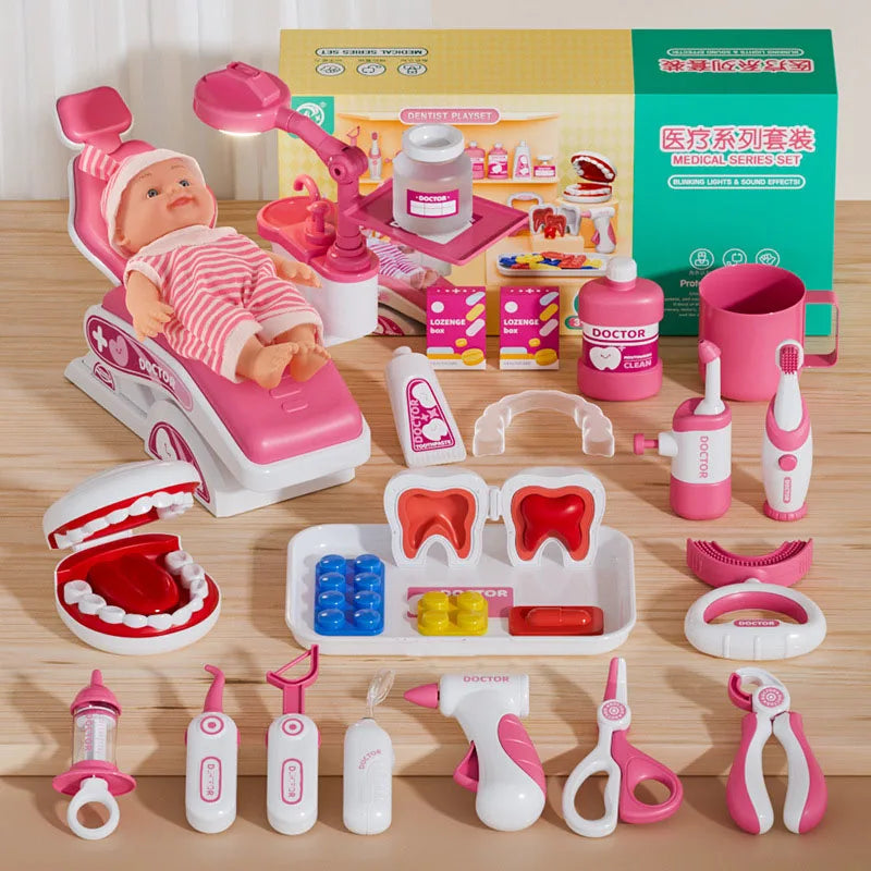 Kids Doctor Pretend Play Medical & Dental Kit