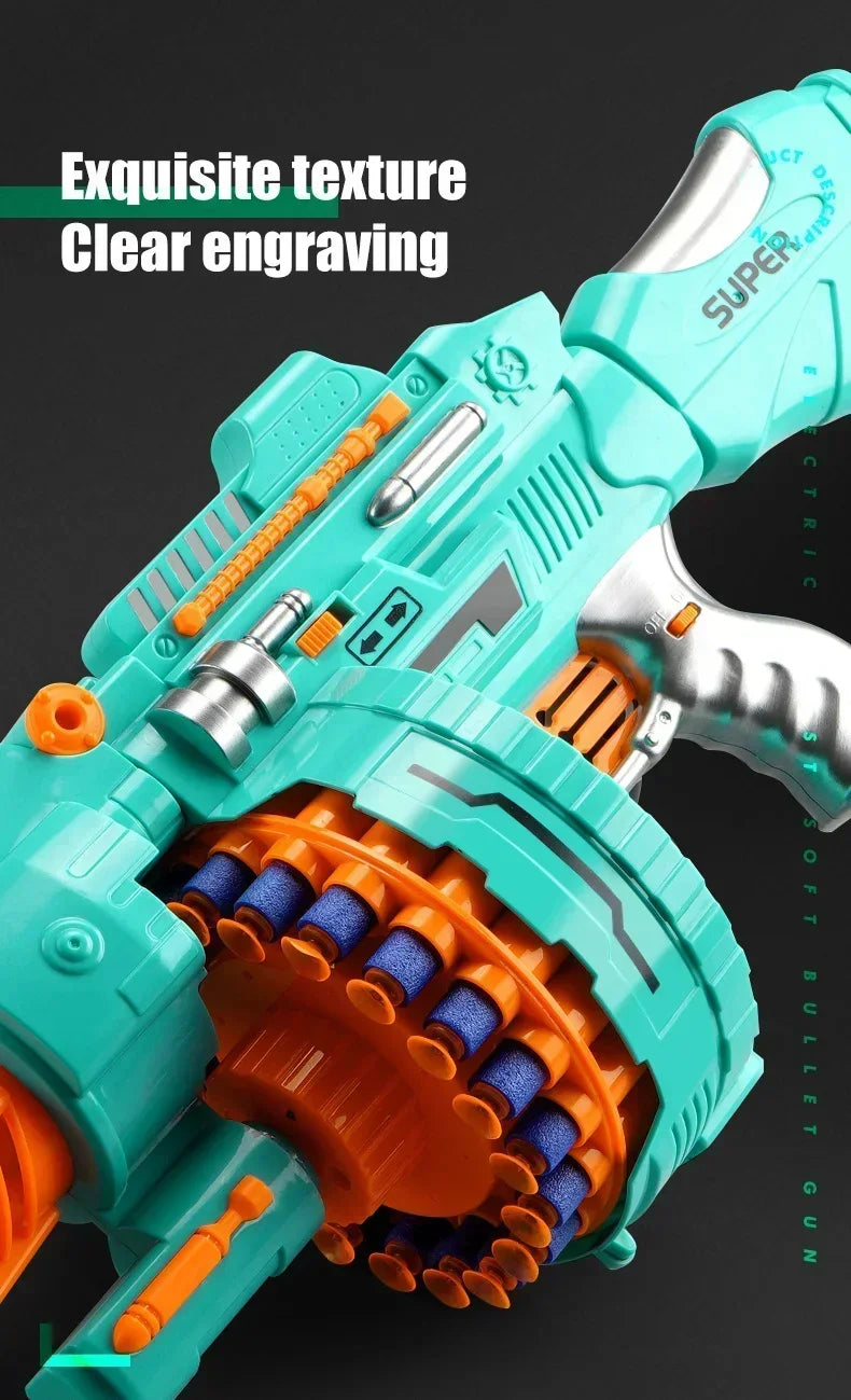 Electric Gatling Blaster Toy Gun with Suction Cup Darts