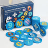 A box of Numbers Find Different Games featuring wooden tiles with numbers and corresponding images for children.
