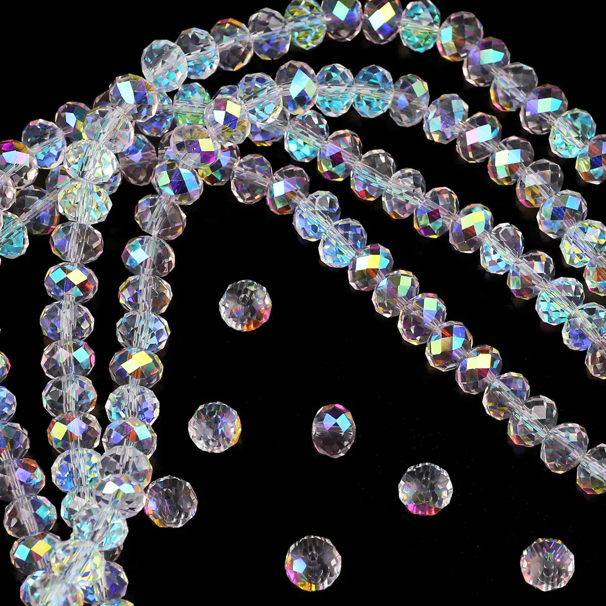 Austrian Crystal Beads with White AB Finish