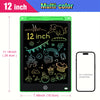 A 12 inch multi-color digital drawing tablet shown next to a smartphone for reference comparison.