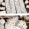 A set of decorative masking tape featuring coffee and bakery themes, including various food illustrations.