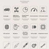 A collection of remote control drone components and parts including scale models, motors, and accessories for building qualit