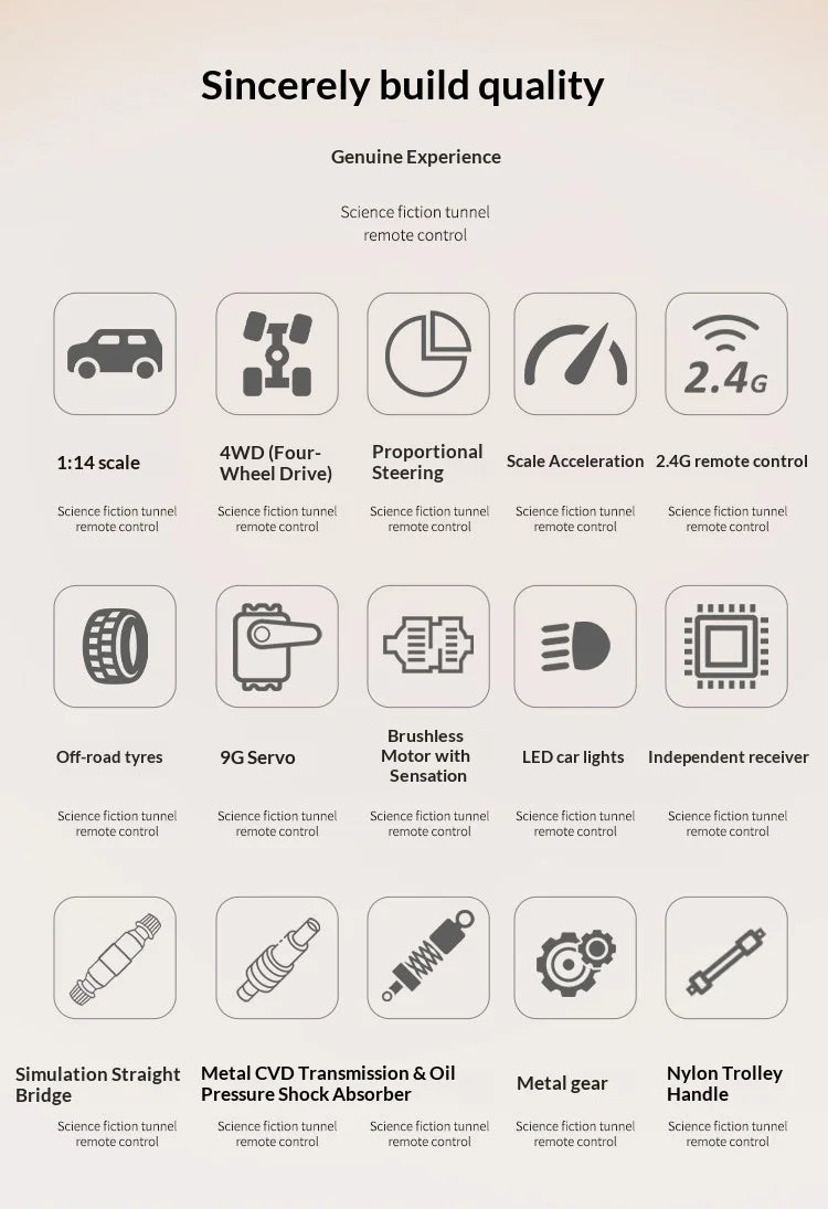 A collection of remote control drone components and parts including scale models, motors, and accessories for building qualit