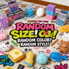 A variety of squishy toys including jellyfish, eggs, and other soft items are displayed on a textured surface.