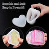 3-Piece Silicone Resin Mold Set with Lids — Heart, Hexagon & Flower Shapes