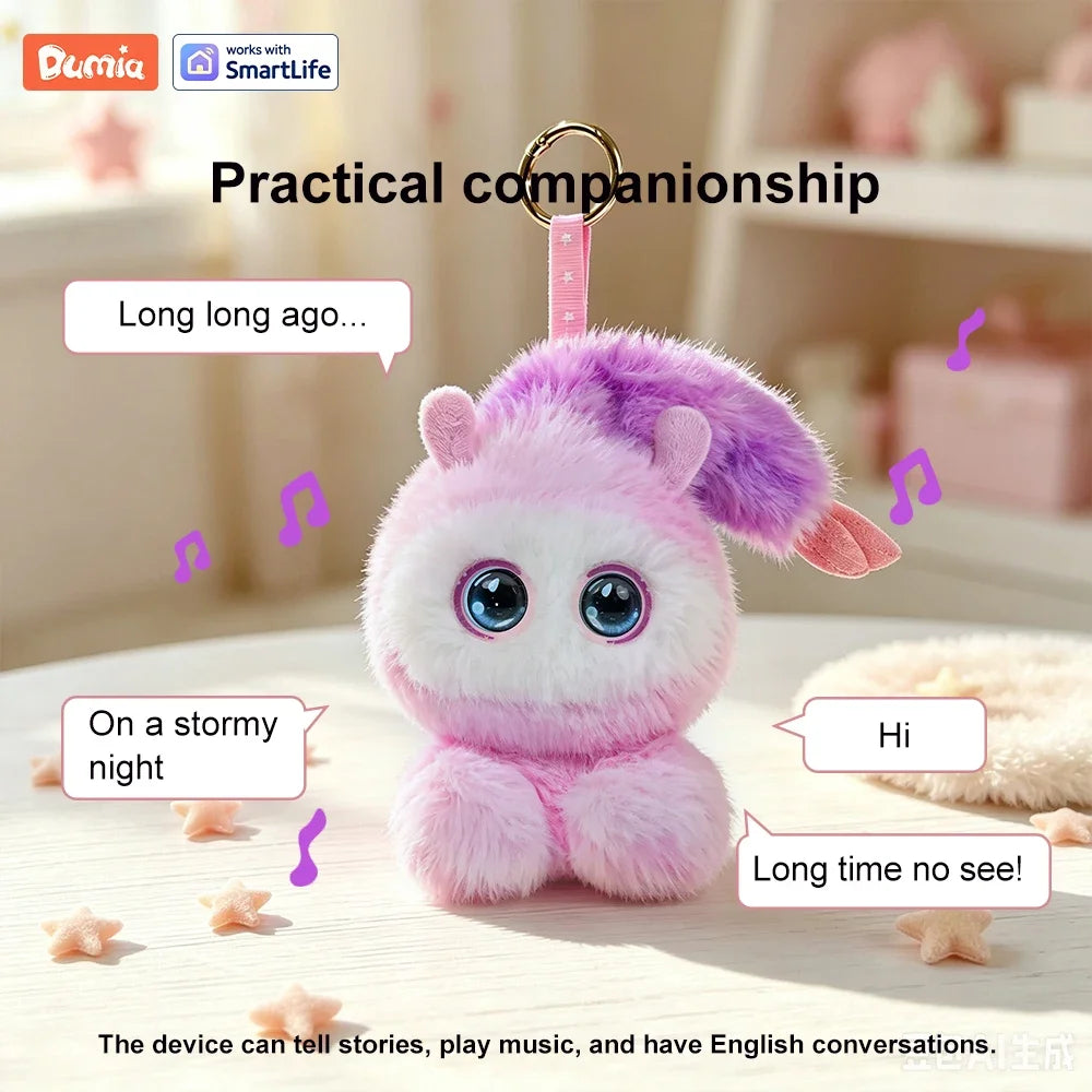 Interactive AI Plush Robot with LED Eyes & Voice Control