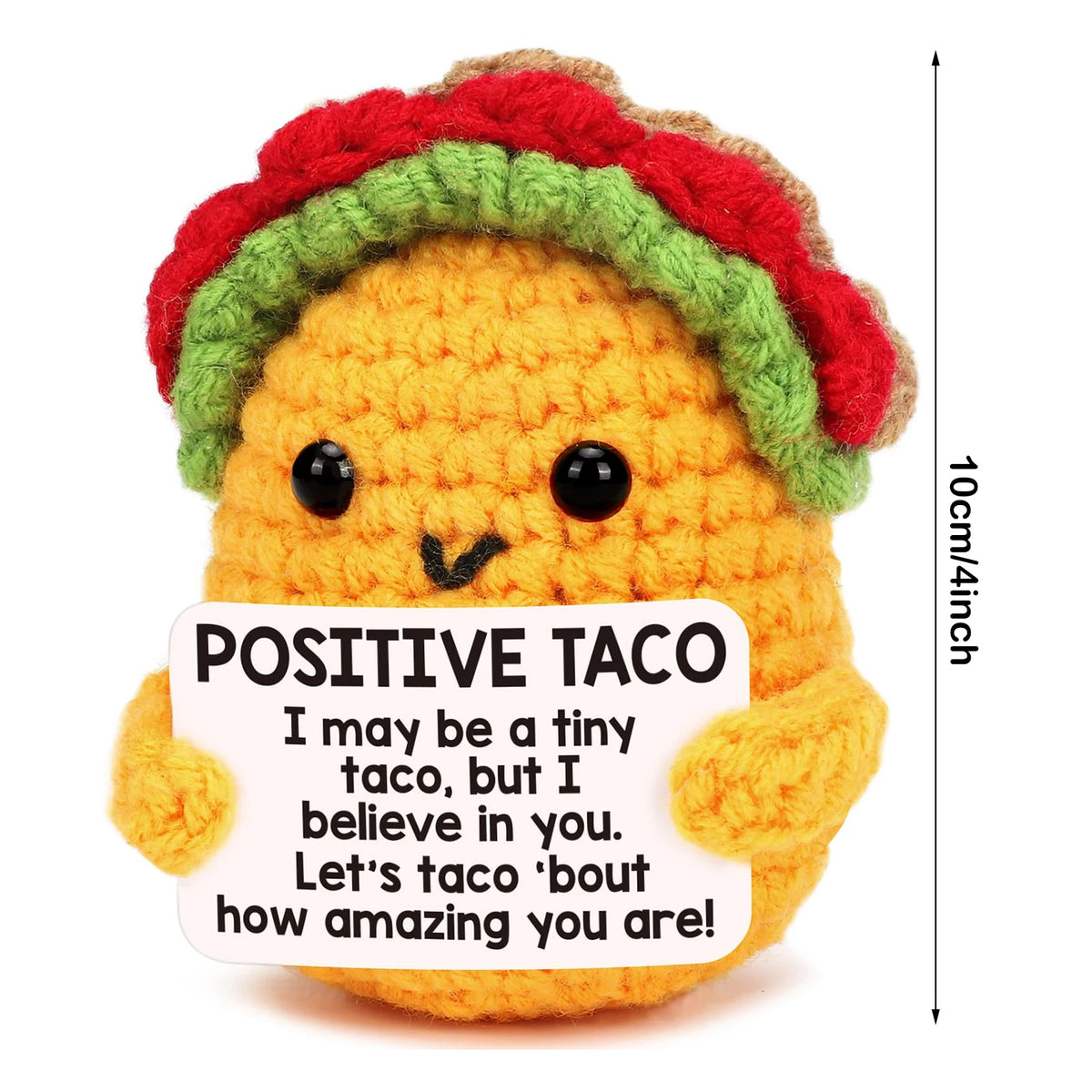Handmade Crochet Taco Plush – Cute Emotional Support Gift