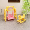 Miniature Dollhouse Furniture Set with Cradle, Piano & Table