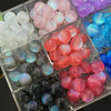 Fine Flashing Resin Beads, Round Loose Beads for Jewelry Making