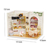 DIY Miniature Wooden Dollhouse Kit with LED Lighting