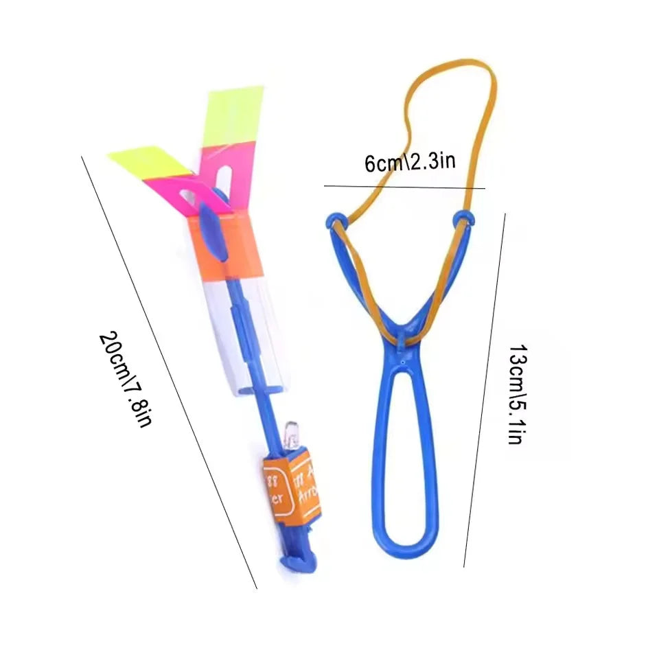 Glowing Dragonfly Slingshot Toy with LED Arrows