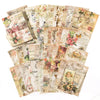 A collection of vintage scrapbook paper sheets featuring floral and botanical designs for crafting.
