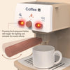 A coffee machine set designed for kids that simulates lighting and sound effects.