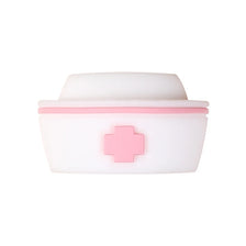 White silicone focal beads with a pink cross design for jewelry making and crafts