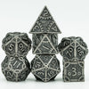 Steampunk Metal Dice Set - 7-Piece Polyhedral RPG Dice