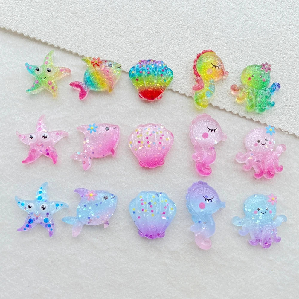 Ocean-Themed Resin Charms for Crafts & DIY Jewelry