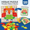 Wooden Mosaic Puzzle Set for Toddlers – Montessori Shape & Color Learning Toy