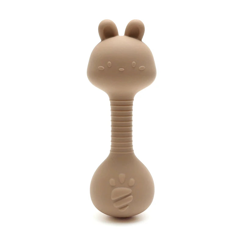 Rabbit Ear Silicone Baby Rattle & Teether Set