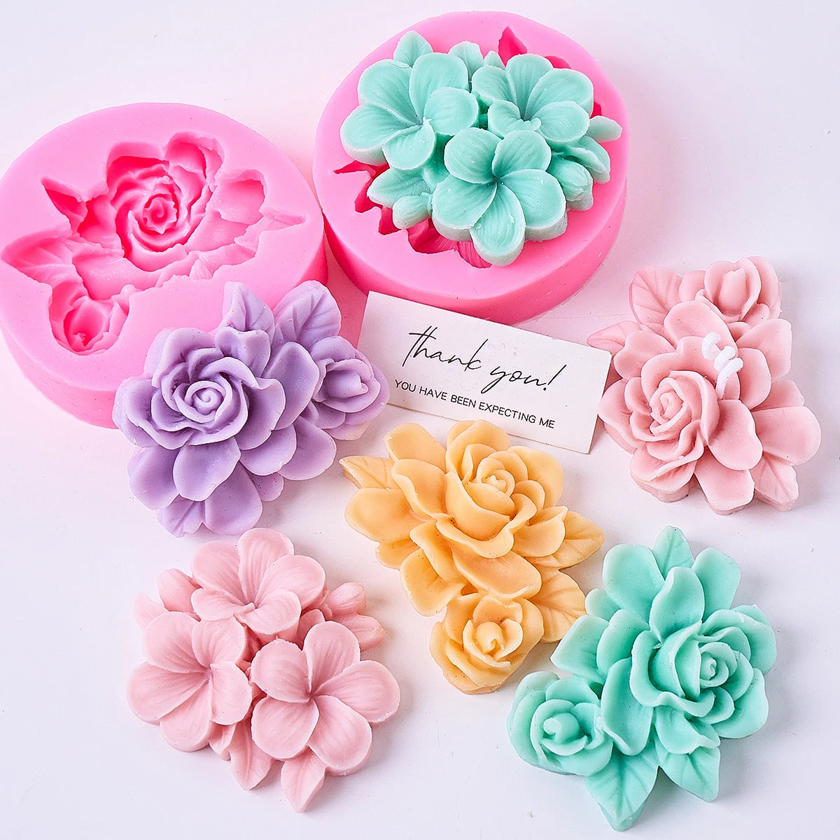 Frangipani Gardenia Silicone Mold for Candle and Soap Making