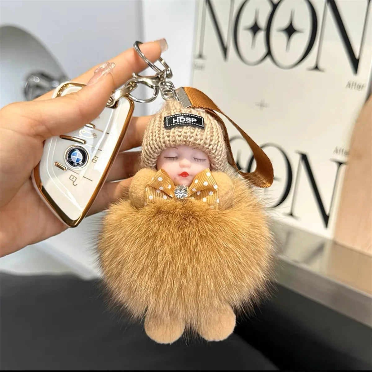 Adorable Plush Fox Keychain Pendant