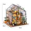 Wooden Dollhouse Kit with Furniture and Lighting