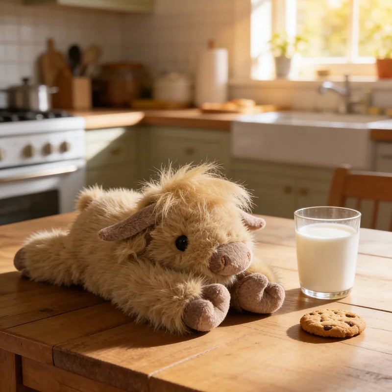 Weighted Highland Cow Plush – Soft & Cuddly Stuffed Animal