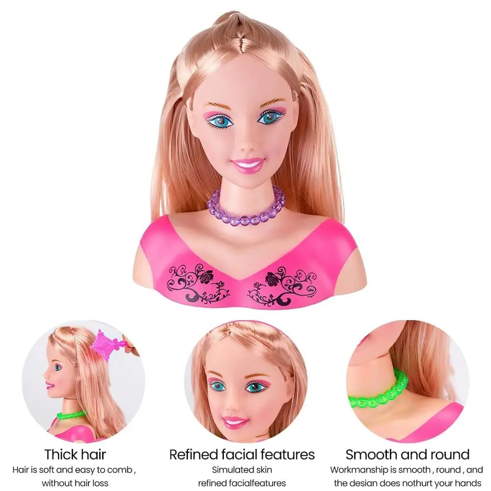 Half-Body Makeup Styling Doll with 23 Accessories