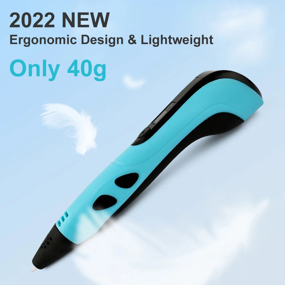 3D Printing Pen with LCD Display and PLA Filament for Kids