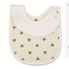 Baby Cotton Gauze Bibs with Waterproof Backing (2-Pack)