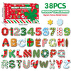 A set of 38 magnetic Christmas alphabet numbers and letters for children's learning