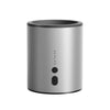 A silver electric wax melt heater with a dark gray top and control buttons.