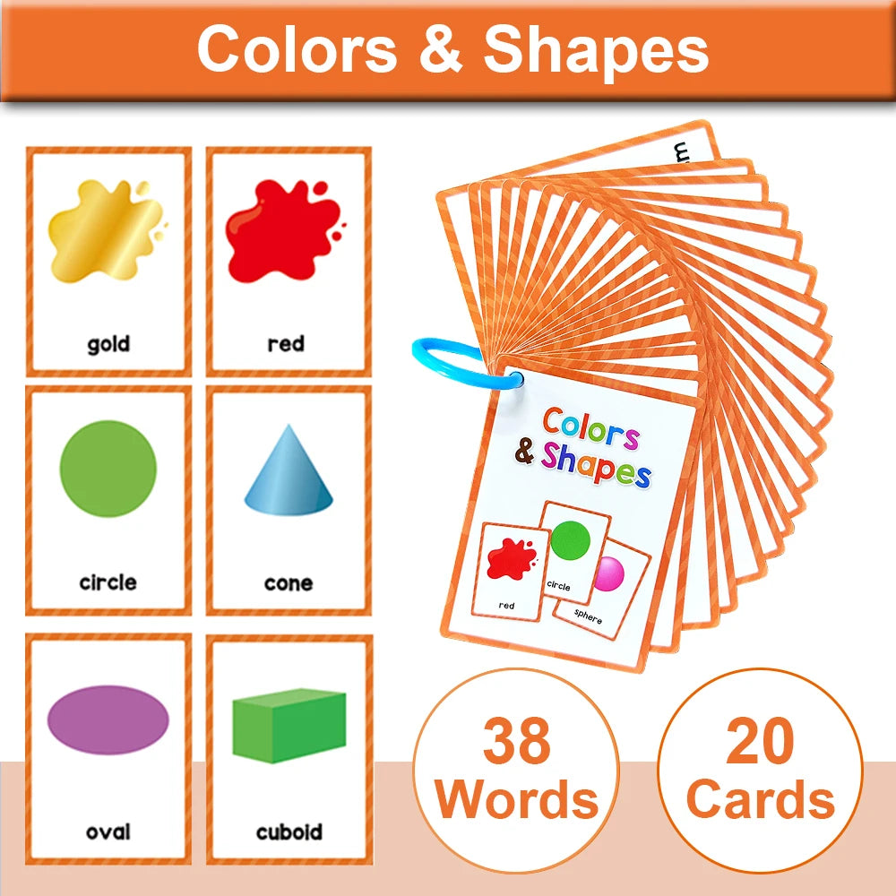 Montessori English Word Learning Cards for Kids