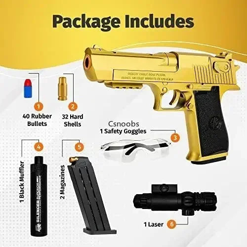 Foam Dart Blaster Toy Gun with Shell Ejecting Action