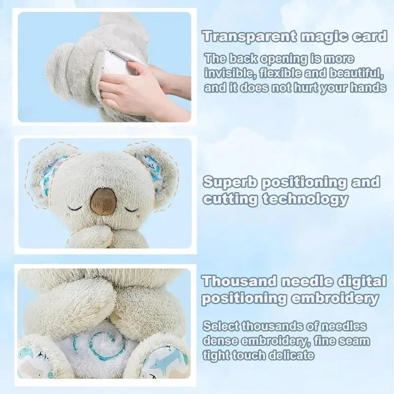 Cuddly Koala Plush Sleep Aid with Night Light and Soothing Sounds