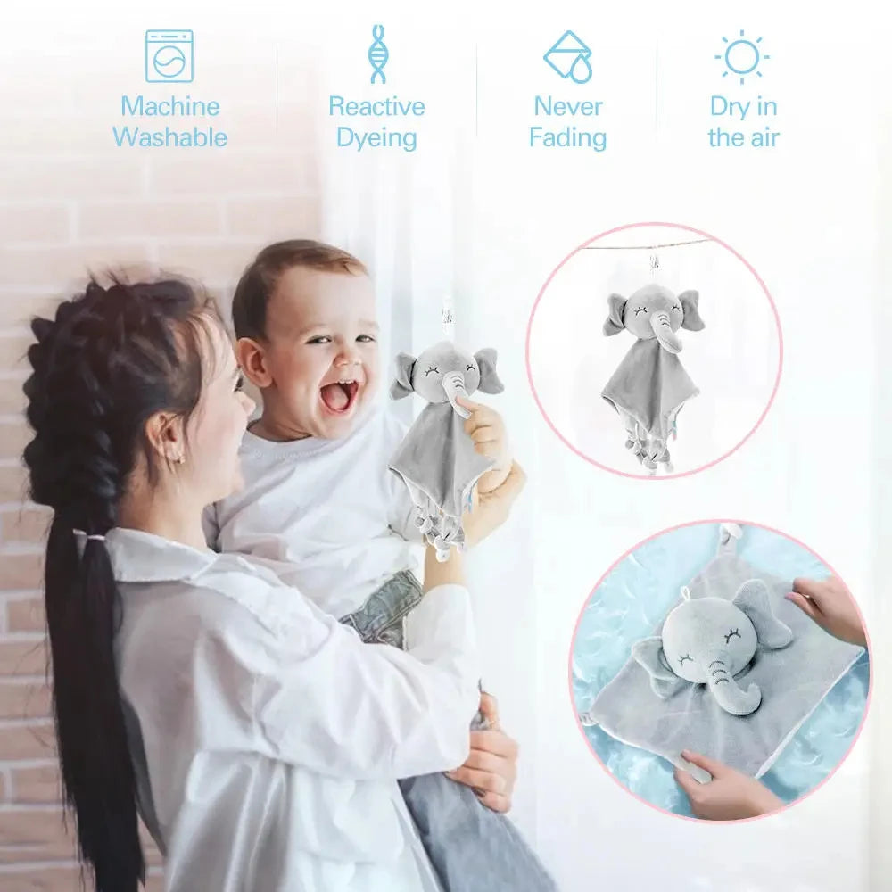 Cuddly Elephant Baby Comforter with Teether & Rattle