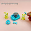 Miniature Pet Figurine Set for Dollhouse Play