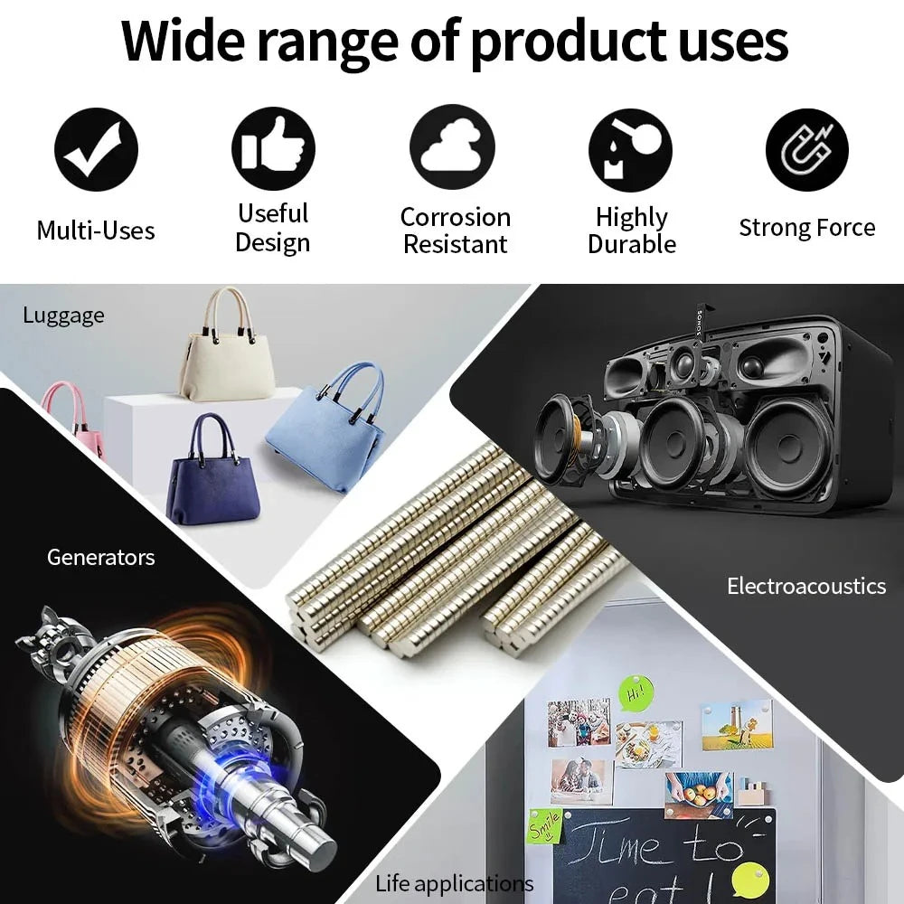 Round Magnetic Discs for Crafts, Office, and Home Organization