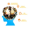 A silhouette of a head filled with a wooden jigsaw puzzle depicting a coastal lighthouse scene, illustrating cognitive and mo